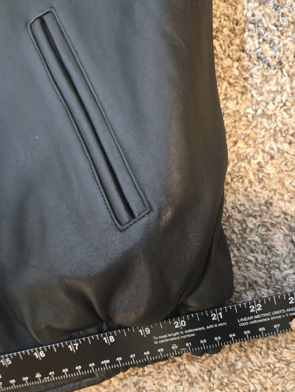 Kirkland Men's Signature Black Leather Bomber Jacket Size XL - Picture 15 of 16